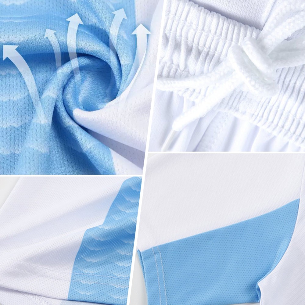 Maglia calcio forme astratte blu-bianco sublimata - Vista 6