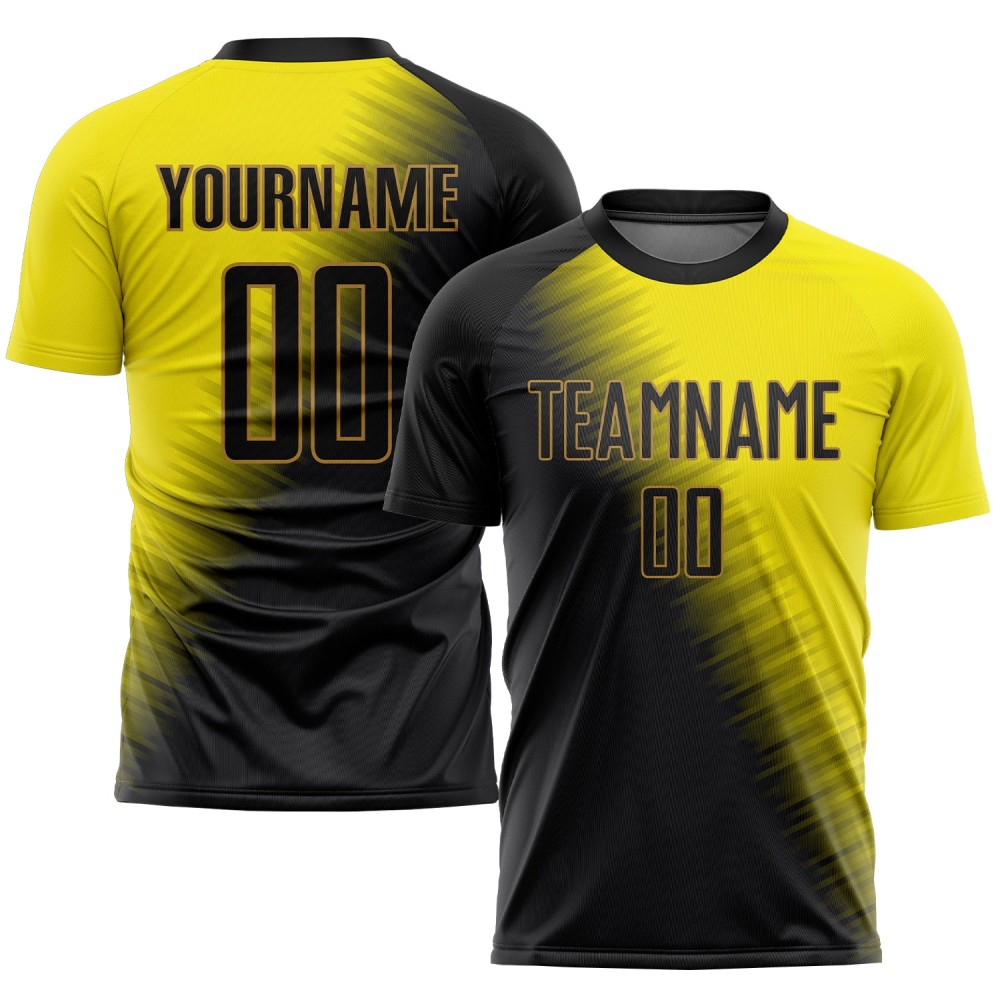 Maglia calcio oro nero antico sublimata - Vista 2