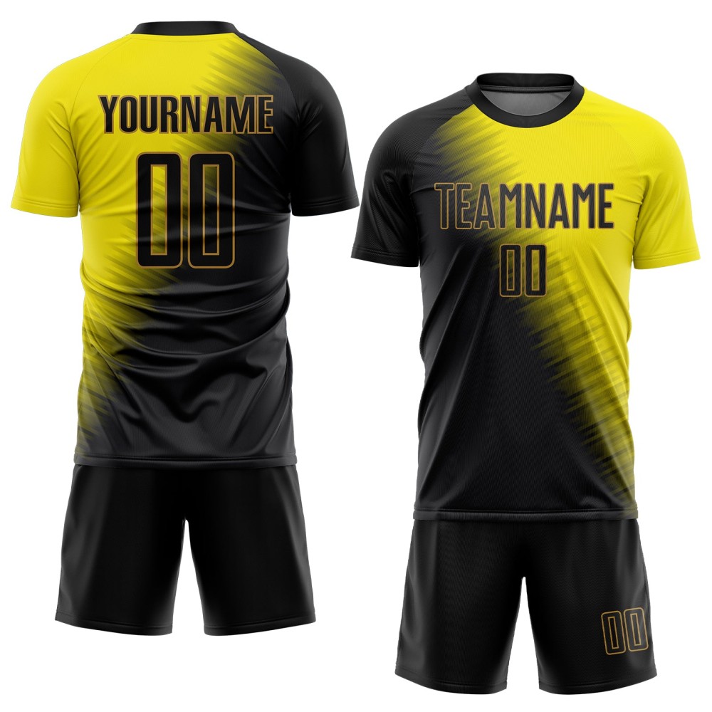 Maglia calcio oro nero antico sublimata