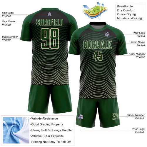 Maglia calcio Kelly Green frecce bianco-nero - Vista 4