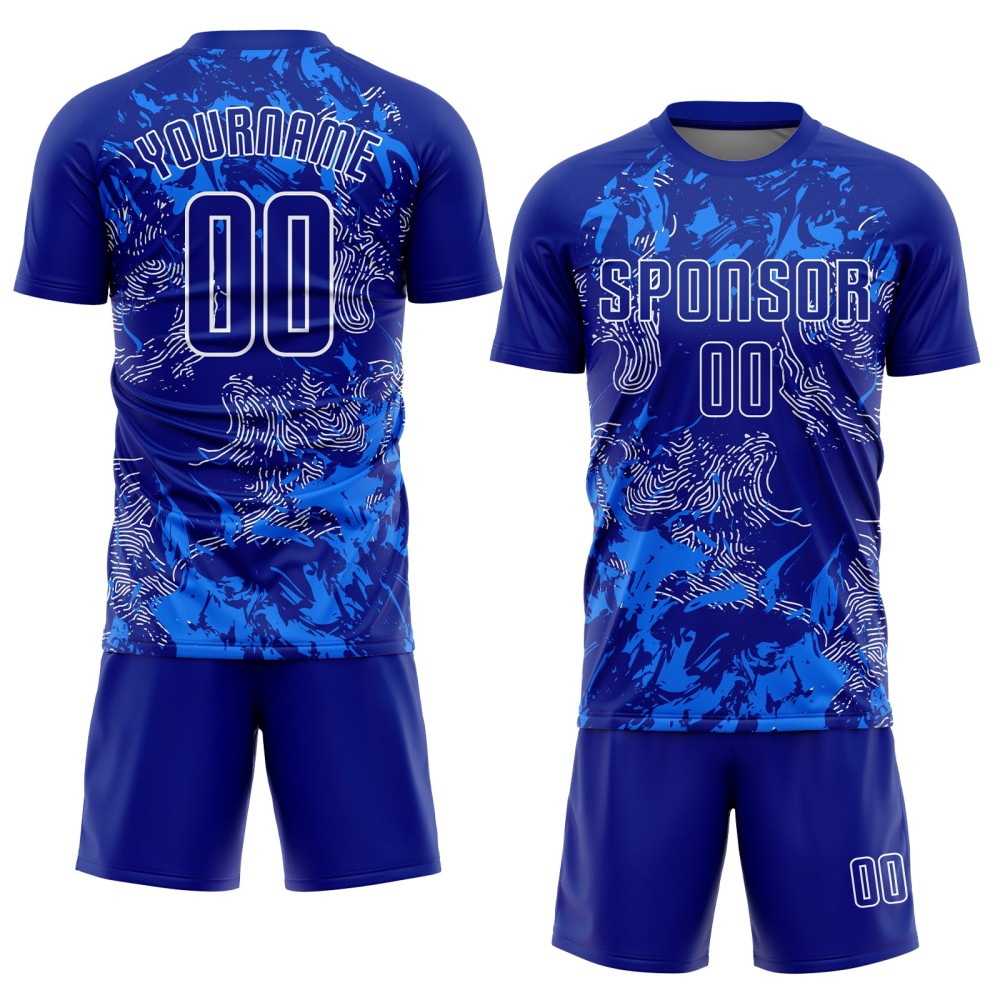 Maglia calcio Royal bianco sublimata uniforme - Vista 2